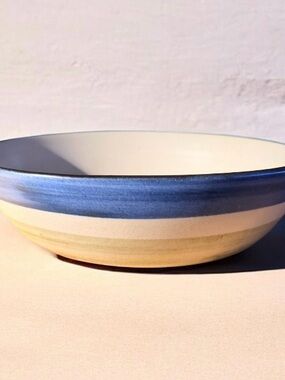 Vintage handmade stoneware bowl from Chatham Pottery in the United States